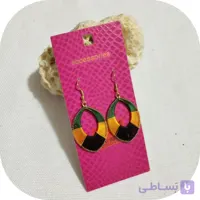 گوشواره آویز نخی و نیم حلقه طرح طلا برند acc