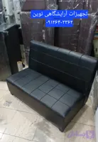 مبل گیم نت مبل انتطار کافی نت سه نفره چرم مشکی کلاف چوب محکم باضمانت