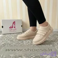 کتونی ونس سه چسب Fashion رنگ کرم 39 و دوچسب رنگ سفید 38