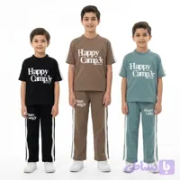 ست تیشرت شلوار بگ بچه‌گانه Happy Camp3r سایز 7 تا 14 سال