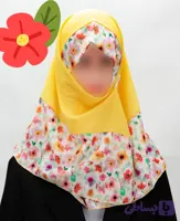 مقنعه حریر کرپ لبنانی دخترانه (کد HWUC7)