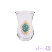 استکان و نعلبکی بدون دسته ، مزین به یا حسین