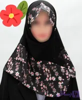 مقنعه حریر کرپ لبنانی دخترانه (کد V5PA1)