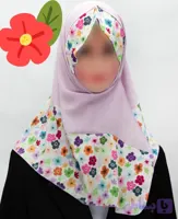 مقنعه حریر کرپ لبنانی دخترانه (کد E4BHU)