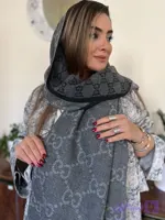 شال موهر ذغالی گوچی