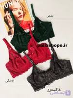 سوتین تک گیپوری فنردار زنانه طرح گلدار سه رنگ