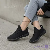 کتونی یزی مشکی زنانه|کفش اسپرت سبک وراحت