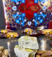 گز لقمه ای مخلوط پسته و بادام ماه (44 درصد انگبینی)