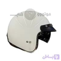 کلاه کاسکت بدون فک وسپایی برند راپیدو سفید براق