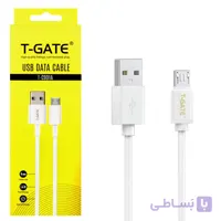 کابل دیتا و شارژ اندروید T-GATE مدل 901 سفیدT-GATE 901 white Android charging and data cable