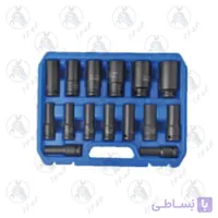 جعبه بکس مشکی بلند 1/2درایو 15 پارچه 10-32 میلیمتر LK کد E6049