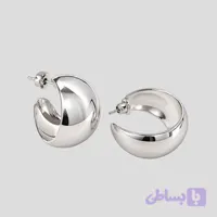 گوشواره حلقه ای تپلی نقره ای