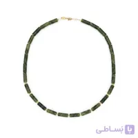 گردنبند طلا سنگ سبز و البرنادو