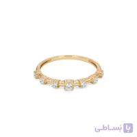انگشتر طلا یارا نگینی سفید