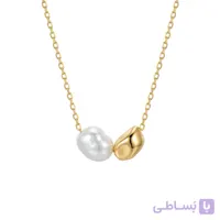 گردنبند طلا نیمه مروارید باروک دانه کوماکی