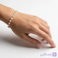 دستبند طلا و نخ مروارید و البرنادو لاکی