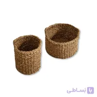 سبد بافت گرد کوتاه zara home