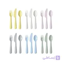 سرویس قاشق و چنگال و چاقو پلاستیکی ایکیا پاستیلی 18 پارچه IKEA KALAS