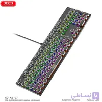 کیبورد مکانیکی سیمی ایکس او XO مدل KB-07 با نور RGB