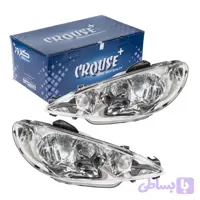 چراغ جلو 206 سمت چپ کروز پلاس CROUSE اصلی