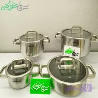سرویس قابلمه استیل کف لیزری کرکماز مدل سیلورا کد 2788