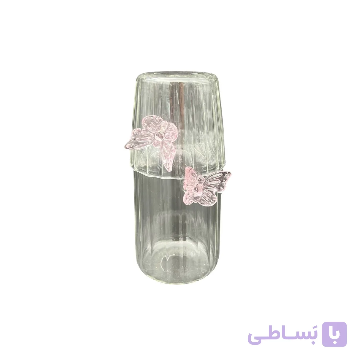 پارچ و لیوان پیرکس طرح پروانه
