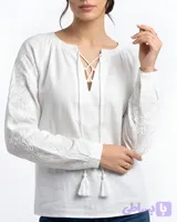شومیز جلو بسته آستین گلدوزی ESQ