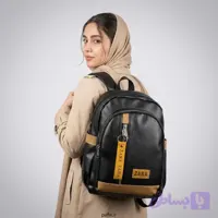 کوله پشتی گلدن لاین مشکی دخترانه طرح چرم کد 10310