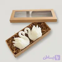 باکس شمع هدیه 6(یک جفت قو عاشق)