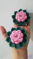 شمع گل رو آبی نیلوفر(یک جفت)
