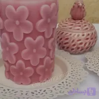 شمع استوانه گل بهاری