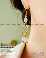 گوشواره سنگ آکوامارین اصل طرح ویستان
