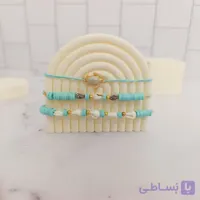 دستبند سه لاین صدفی و لاکپشت