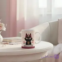 ماگ کادویی دخترانه طرح گربه (ویژه تولد) کد 503