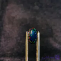 نگین اپال مشکی اصل سایز 14*12 میلی‌متر