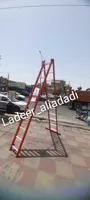 نردبان ۸متری ۲تکه مخابراتی ۳۴پله تخت آلومینیومی (نارنجی