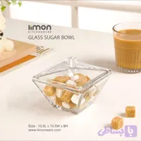 قندان مربع کوچک شیشه ای (لیمون) ۲۳۳۵