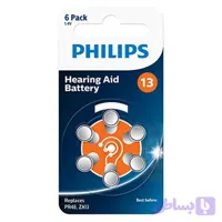 باتری سمعک سایز 13 فیلیپس بسته 6 عددیBattery Hearing Aid Philips SIze 13
