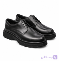 کفش چرم مردانه دربی بندی ساده