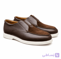 کفش چرم مردانه yz قهوه ای