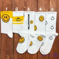 جوراب ساقدار الیت نوشته دار سری Smiley Face