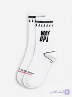 جوراب ساقدار Essay club سری Way Up سفید