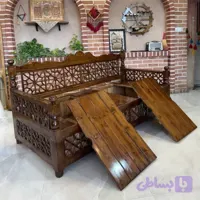 تخت چوبی شاه نشین باکس دار