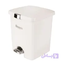 سطل پدالی بزرگ تک جداره نگین کروم و طلایی بسته 2 تایی کد R358