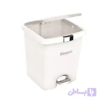 سطل پدالی کوچک تک جداره نگین کروم و طلایی بسته 6 تایی کد R356