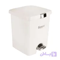 سطل پدالی متوسط تک جداره نگین کروم و طلایی بسته 8 تایی کد R357