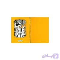 دفترچه یادداشت سیمی قابدار مدل دختر کوله زرد کد GA124