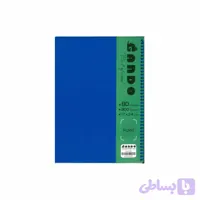 دفتر 80 برگ سیمی خطی با جلد طلقی سرمه ای کد GA126