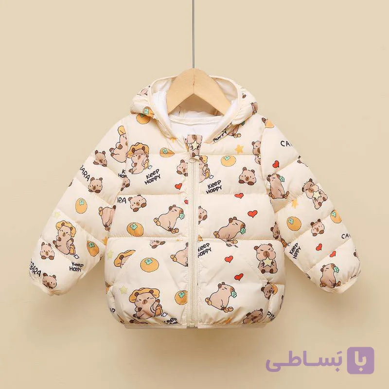 کاپشن کلاهدار وارداتی ( کرم)