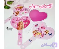 آینه دستی طرح باربی صورتی در 3 طرح وارداتی